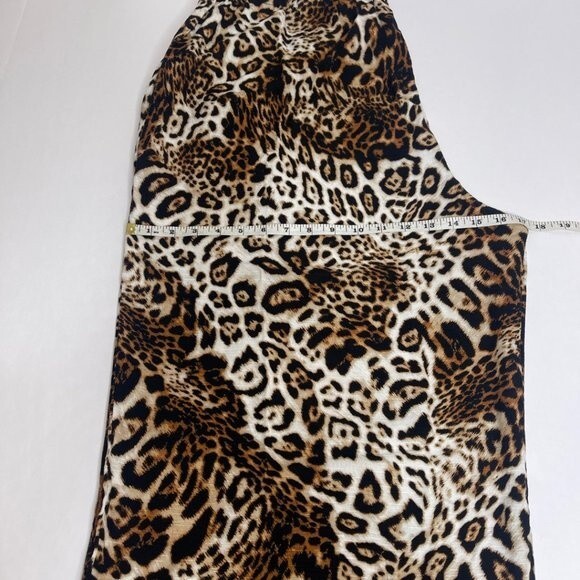 Women's Animal Printed Wide- Leg Pants Side Pockets - Plus Size - Picture 15 of 15